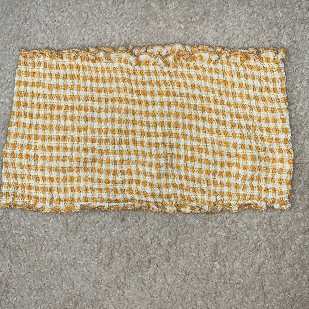Yellow plaid bandeau